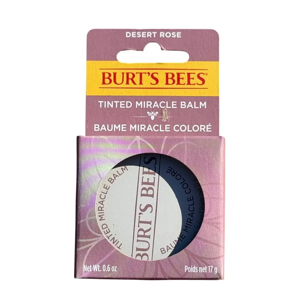 Burt's Bee’s Desert Rose Tinted Miracle Balm .6 oz new in box